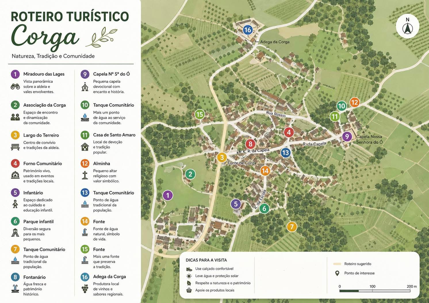 Mapa Turístico da Corga
